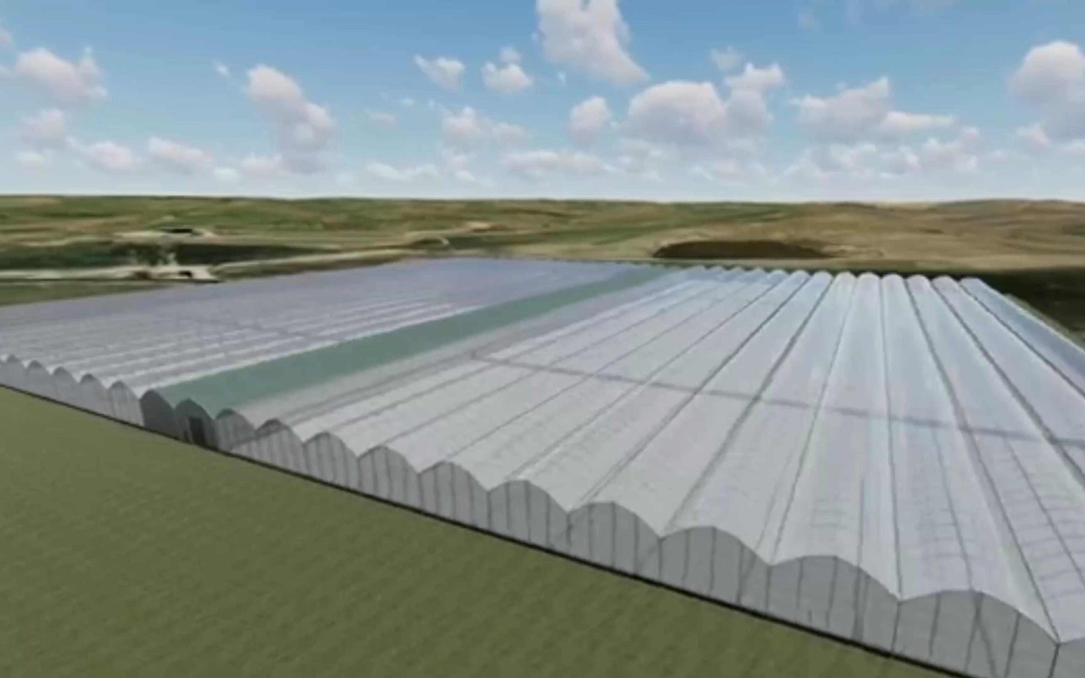 現代農業園區連棟溫室大棚整體規劃設計方案